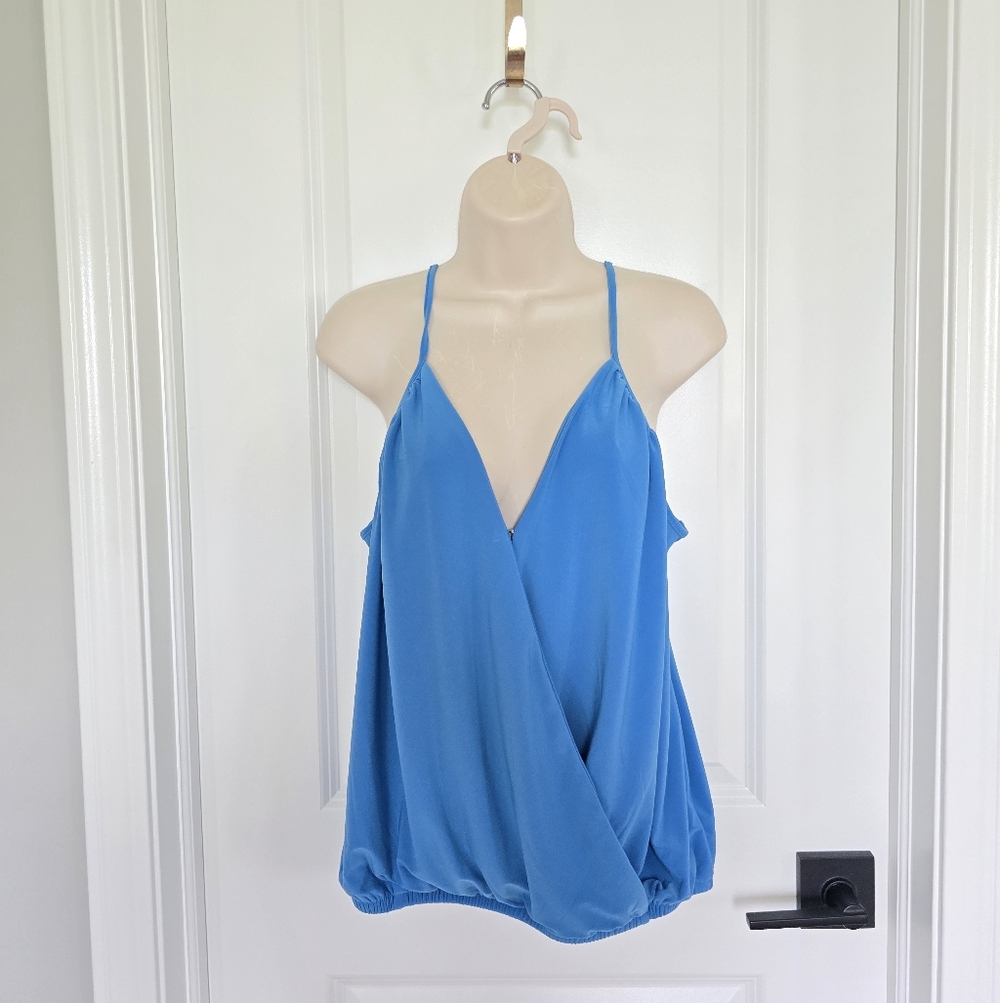 NWT Express Blue Wrap Blouse Tank Sz Medium